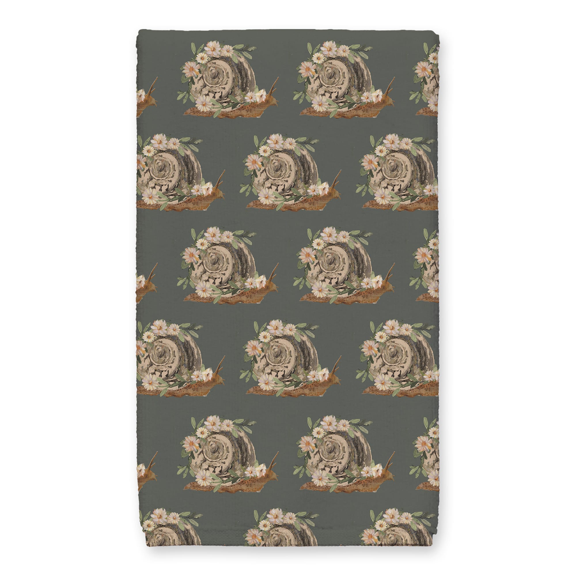 Moody Boho Floral Snail 16" x 25" Towel Set